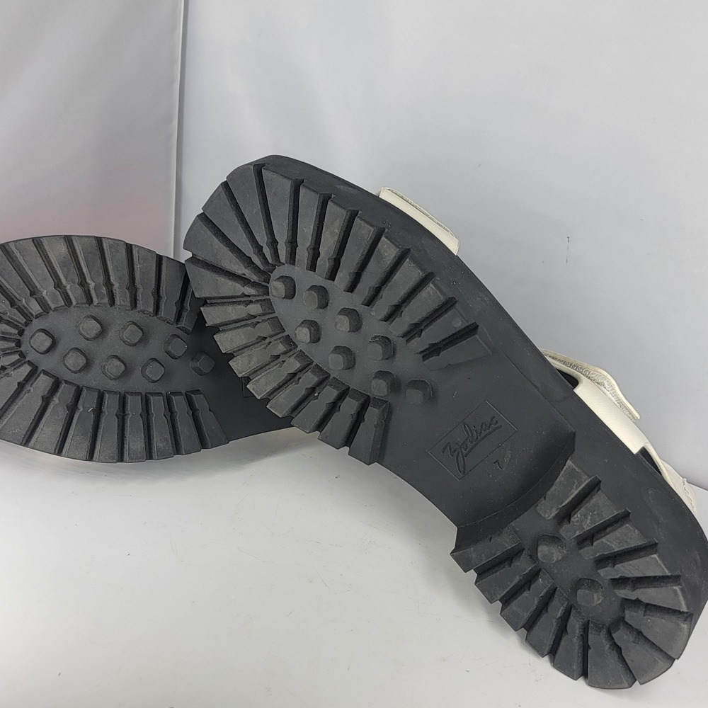 Zodiac Bailey Ankle Strap White Leather Sandals 7.5 - Picture 7 of 8